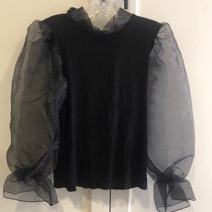 Black & Sheer Top